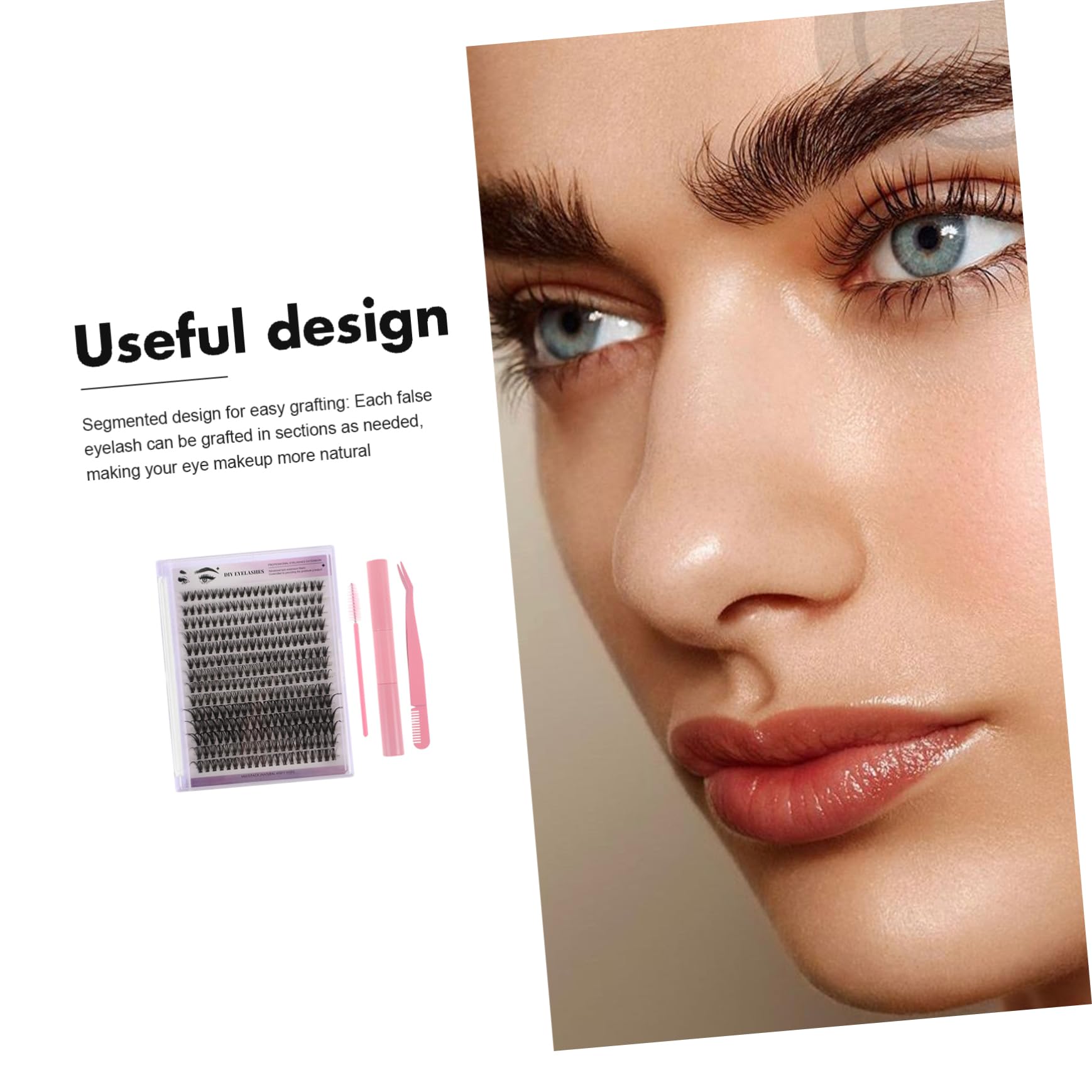 SOESFOUFU 1 Sets Thick False Eyelashes Lashes Extension Kit Eyelash Clusters Self Adhesive Lash Clusters Individual Lashes Cluster Lashes Lash Extension Kit Cluster Eyelash Extensions