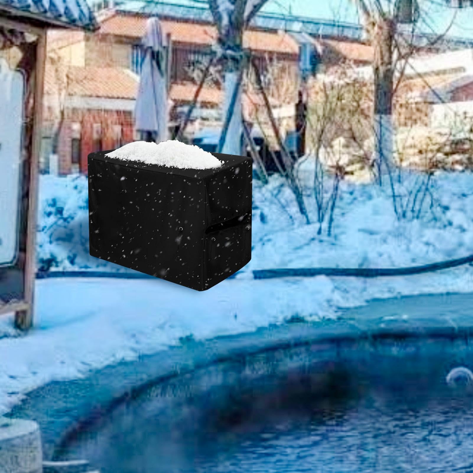 para Calentador de Piscina Orificio Ajustable para Manguera Impermeable y | Calentador Piscina Exterior Tira de Cierre de Gancho y Bucle para Protección Exterior