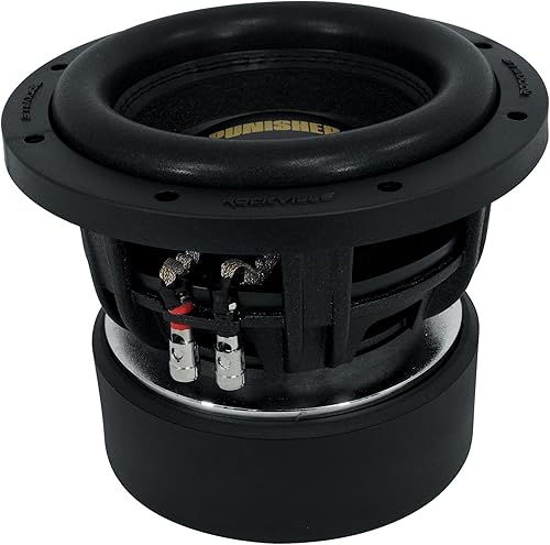 Miniatura 3 de Rockville Punisher 8D1 3000W Peak750W RMS Subwoofer de coche de 8 pulgadas, doble 1 ohmio, cono ultra tiff, refrigeración avanzada, construcción