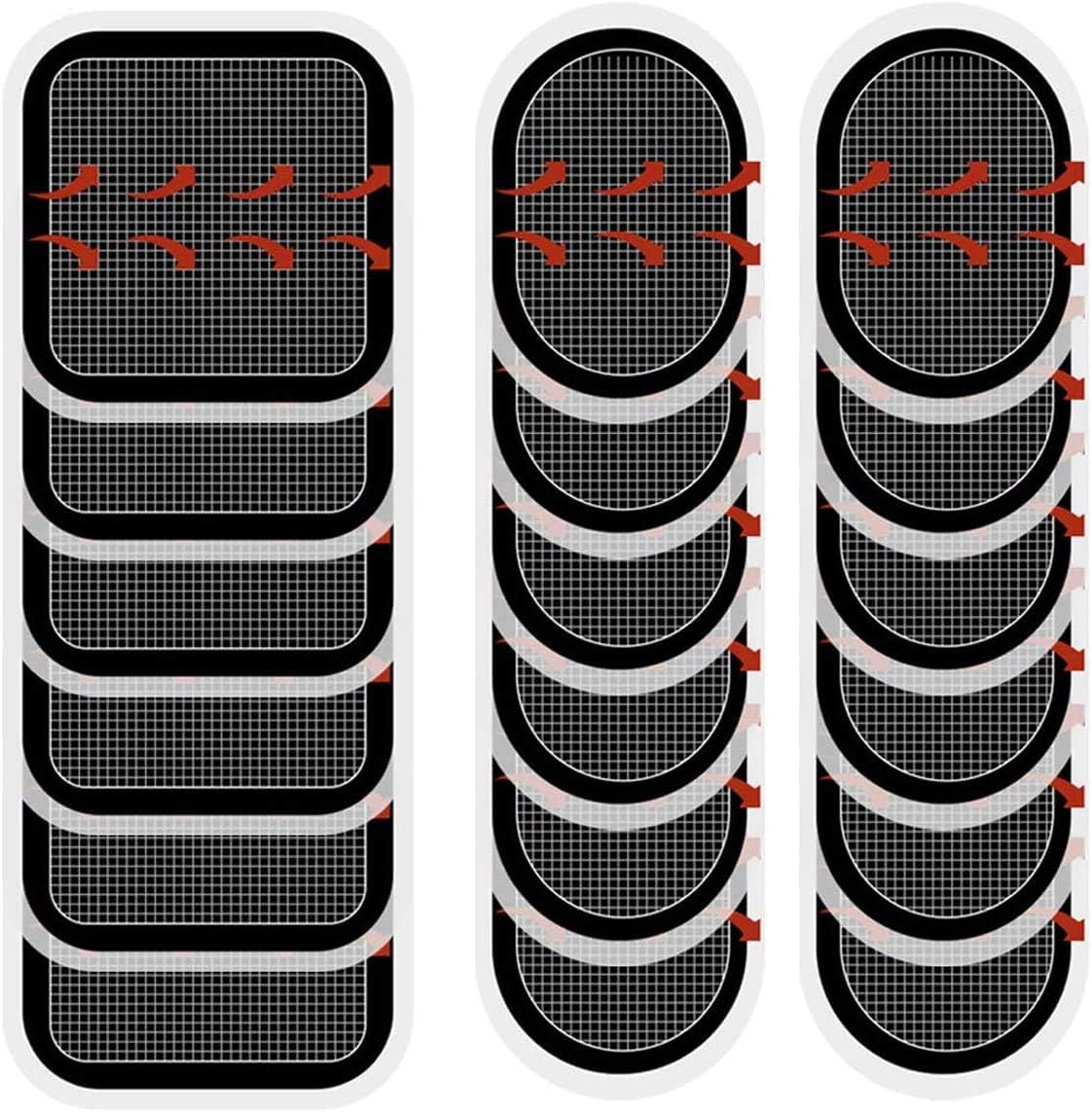 Electrodes Pad,18 PCS Gel Pads Replacement Unit Set Pack for All Abdominal Belts