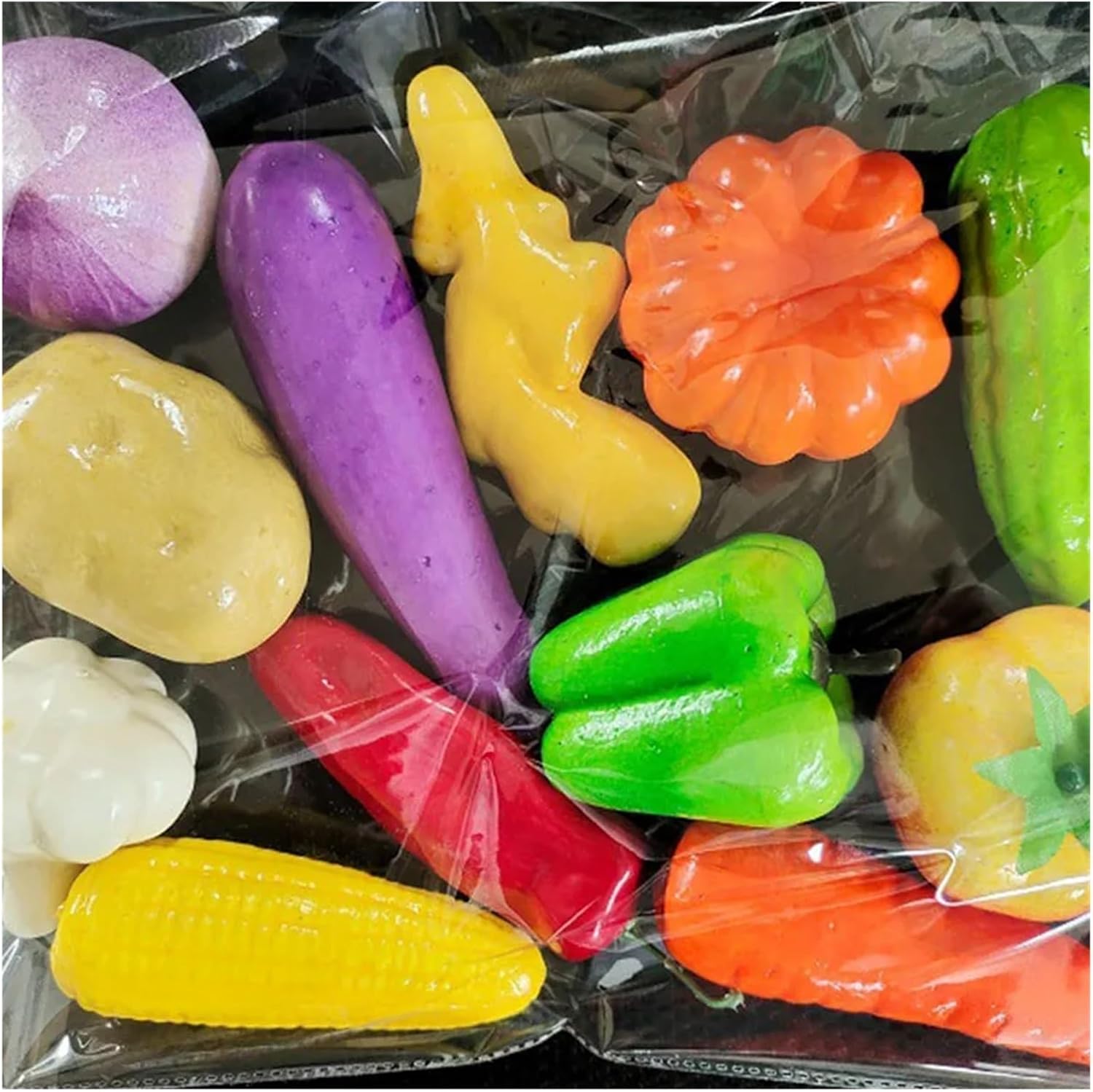 SBTRKT Random 12pc Simulation Fruit Vegetable Set Artificial Peach Green Pepper Home Kitchen Table Decor Photo Props Kids Toys(Random 12pc Fruit)