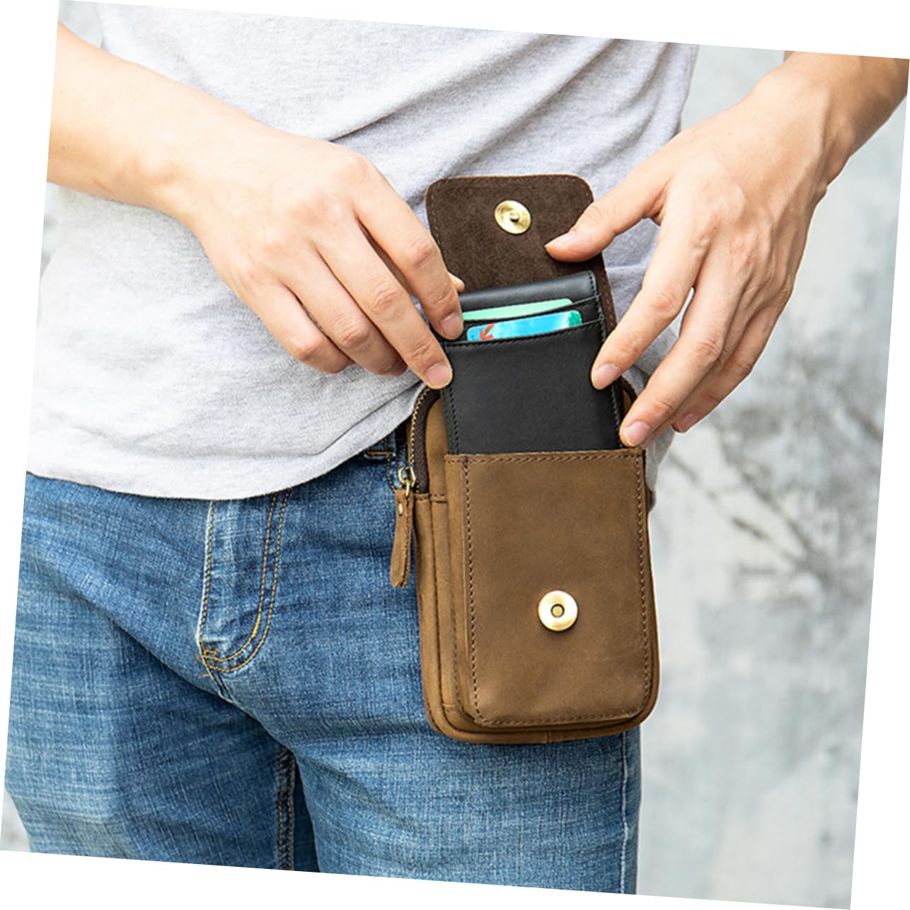 Pochette Multifonction Étanche pour Smartphone Support De Téléphone avec Ceinture De Voyage Léger pour Randonnée Camping Et Activités Extérieures