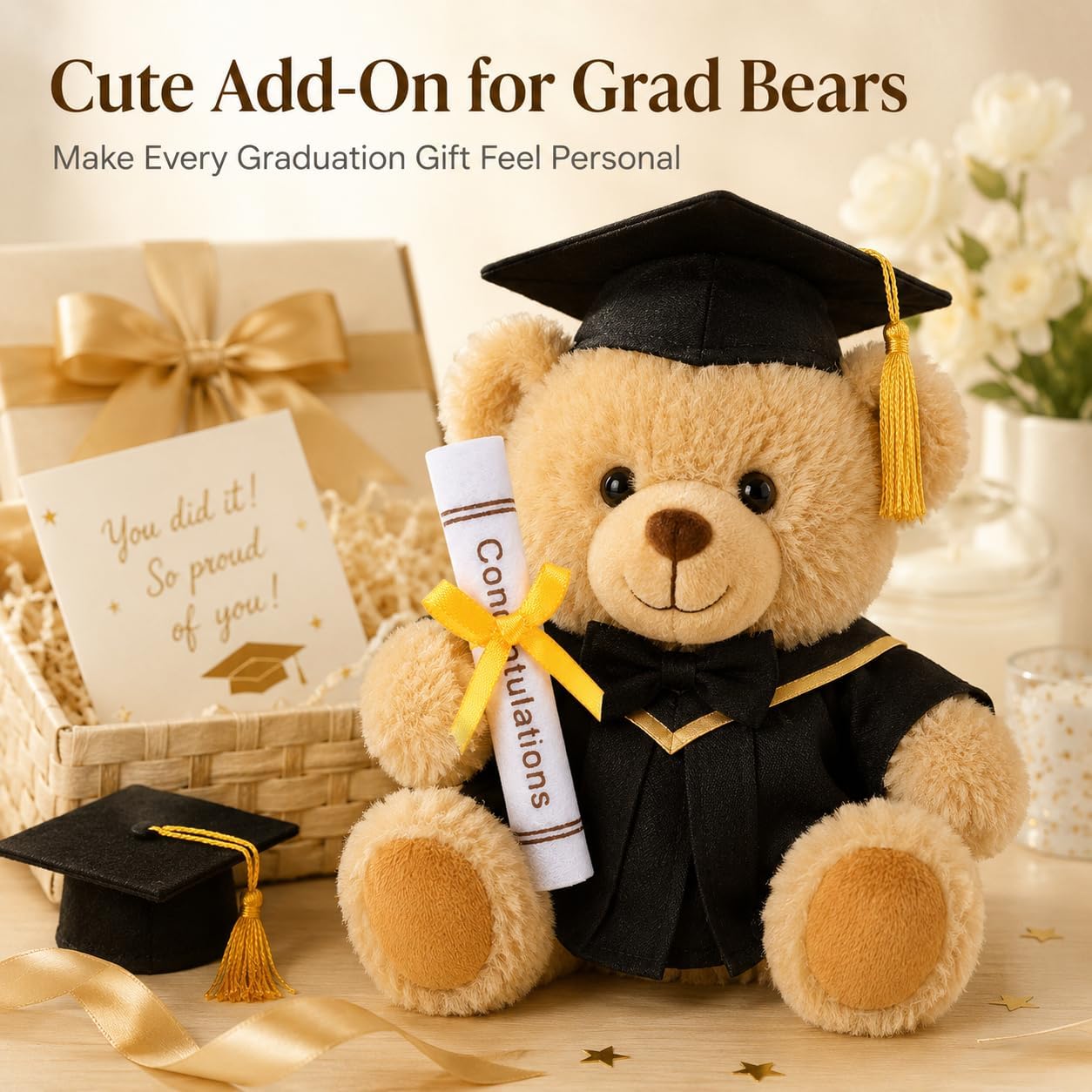 BESTonZON 25pcs Graduation Season Decoration Mini Graduation Certificate Scroll Grad Party Decor Grad Decor Graduation Decorations Non-Woven Graduation Ornament Non-Woven Craft Decor image 4