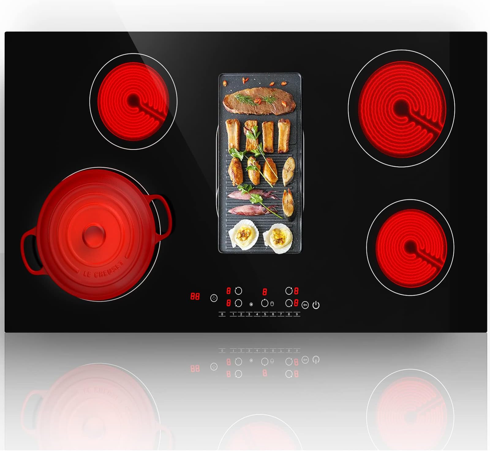 GE PP7036SJSS 36 Inch Smoothtop Electric Cooktop with 5