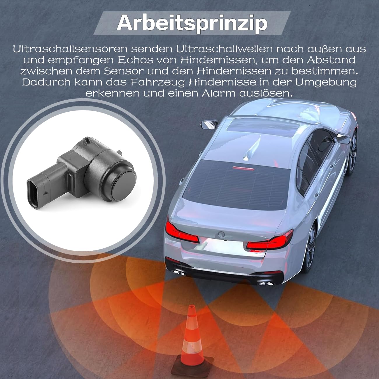 4X PDC Sensor Parksensor Einparkhilfe 0009052402 2215420417 Kompatibel mit Mercedes Kompatibel mit Benz E-Klasse W204 W164 W211 S211 Schwarz
