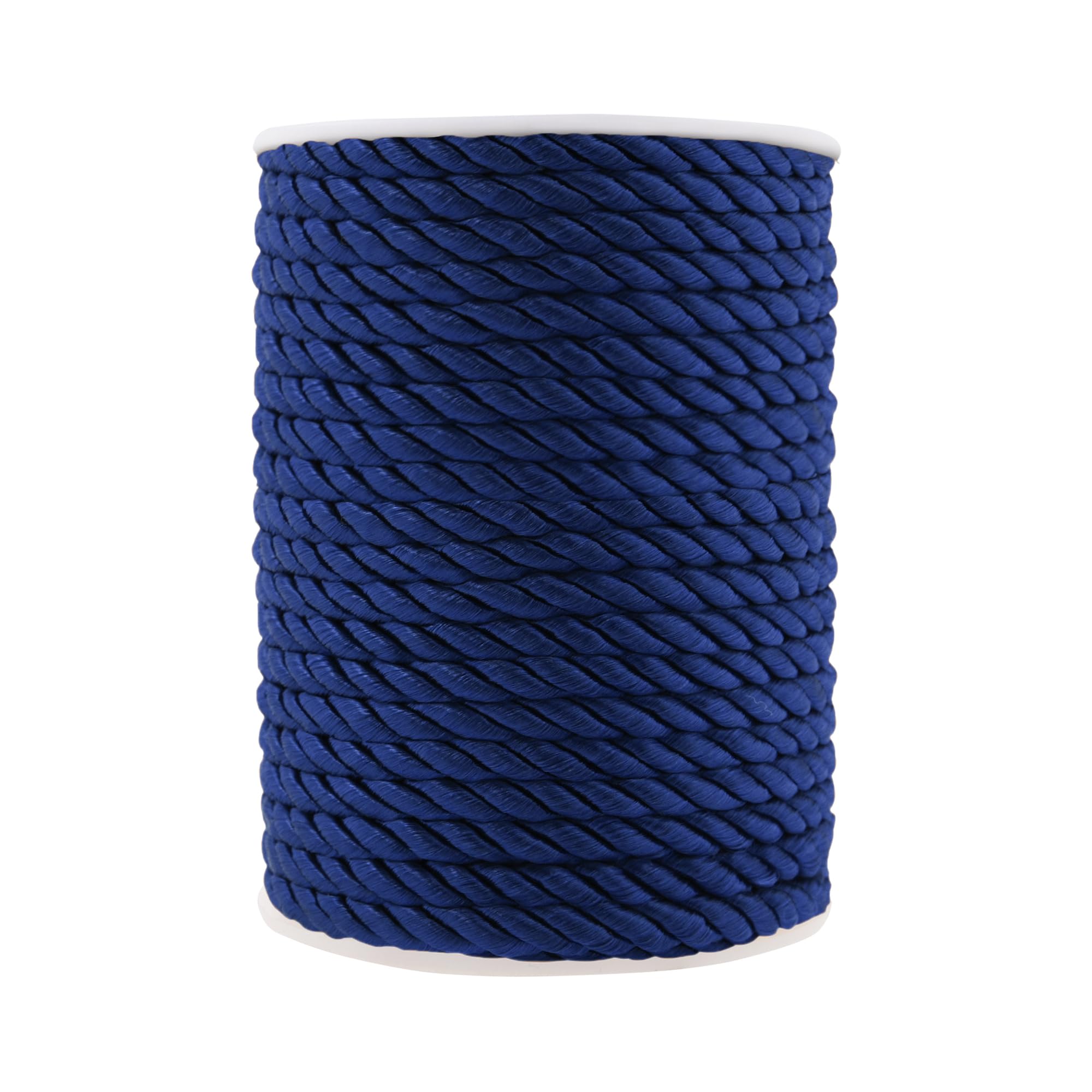 Mandala Crafts Cordón trenzado azul marino para manualidades, cuerda trenzada azul marino, ribete de cuerda trenzada para tapicería, cordón de graduación