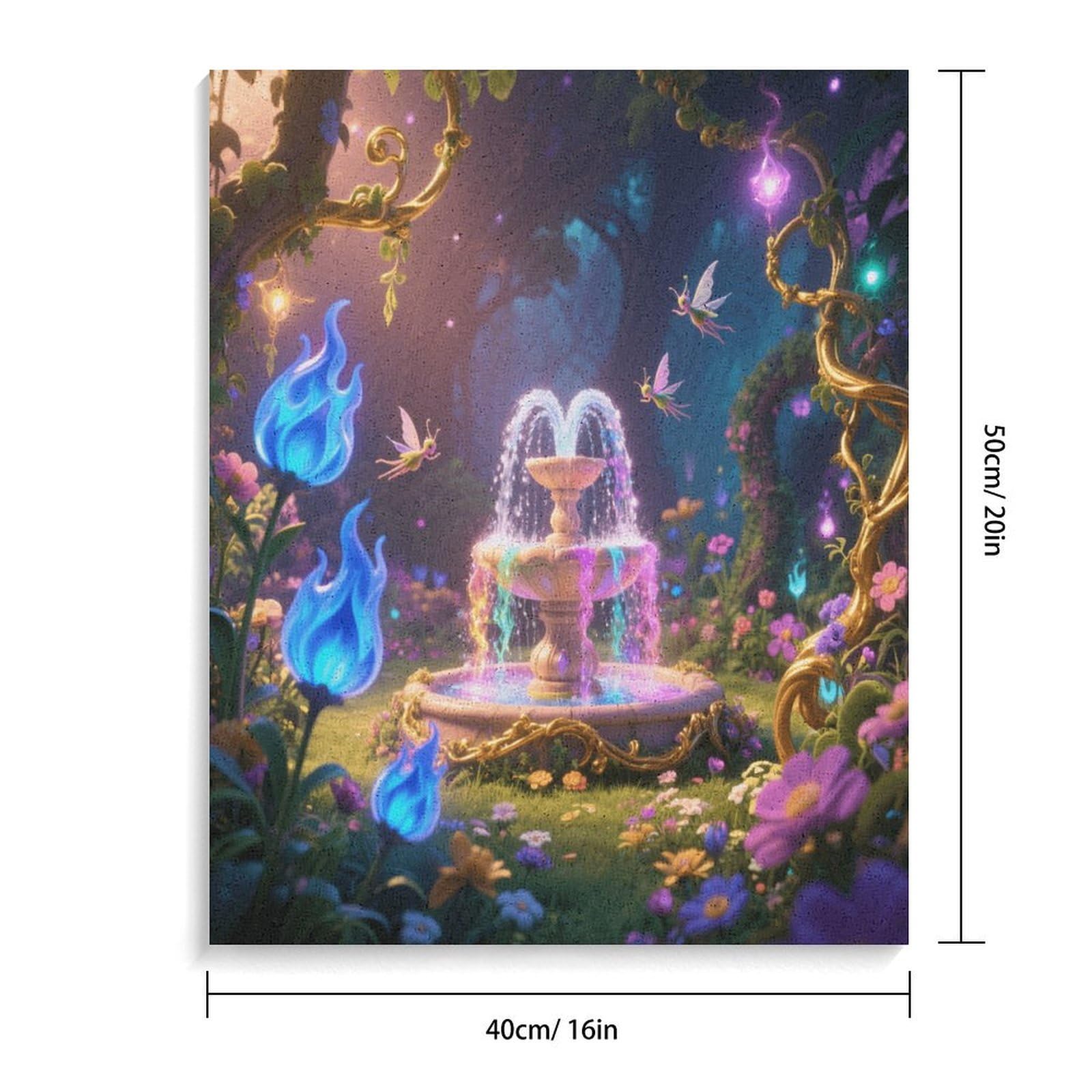 KOAYUBFC Magic Garden Malen nach Zahlen Kit für Erwachsene Anfänger Erwachsene Malen nach Zahlen Kits auf Leinwand DIY Acryl Ölfarben Malerei mit Pinseln für Geschenk Home Wall Decor