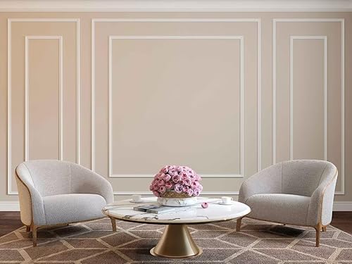 Miniatura 8 de Hungbak Panel de riel de silla autoadhesivo para decoración del hogar y protección de pared (blanco pintable, 9.8 ft x 0.9 in)