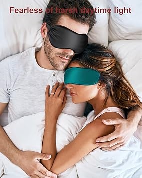 Sleep Mask, Silk Sleep Mask with Adjustable Strap, Super Soft Satin Blackout Sleeping Eye Mask for Men&Women, Comfortable Blindfold Eyeshade for Night Sleep 4 Pack (Black Grey)