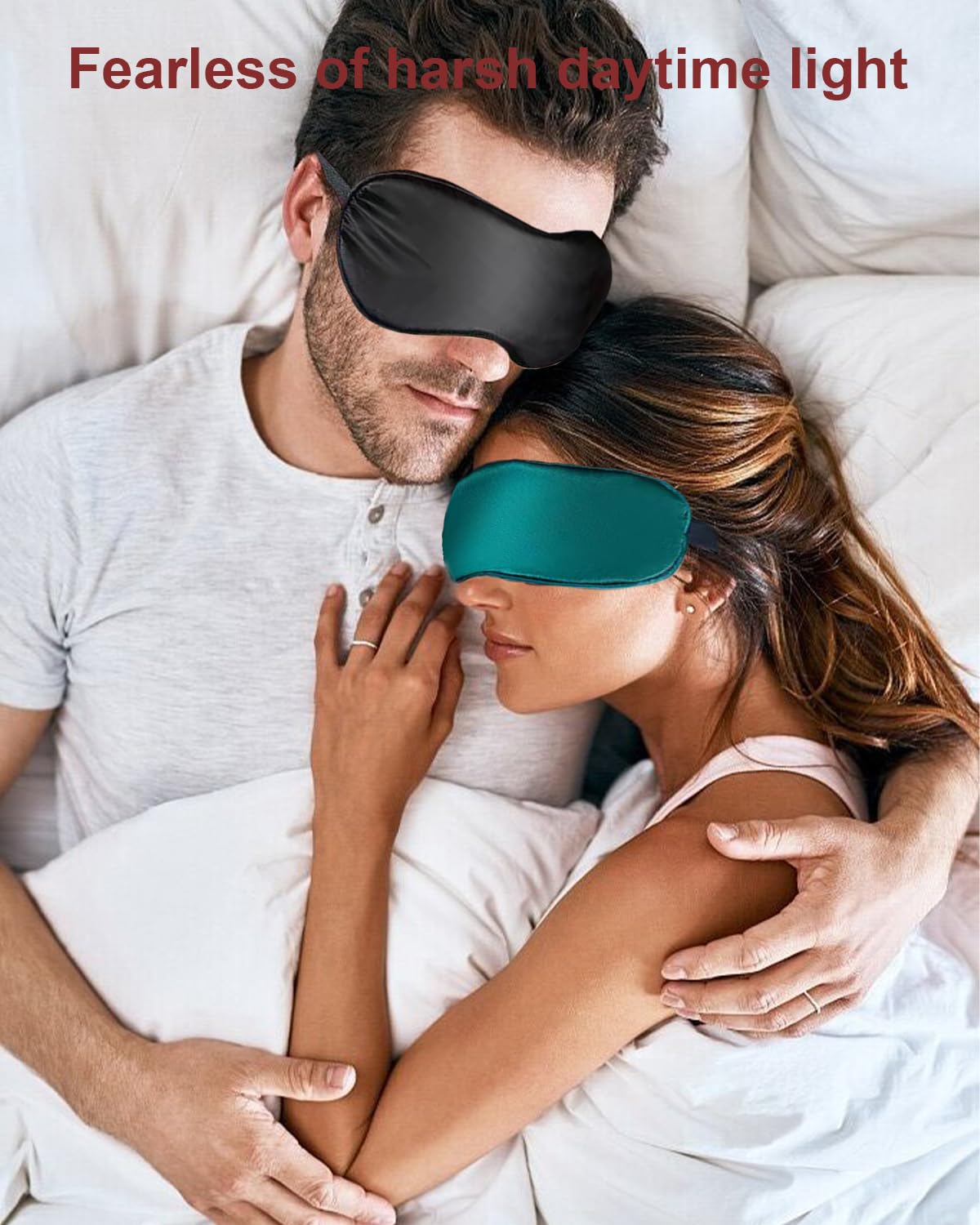 Antifaz para dormir, máscara de seda para dormir con correa ajustable, de satén súper suave, para hombres y mujeres, cómoda sombra de ojos para dormir por la noche, paquete de 4 (negro, rosa, verde y