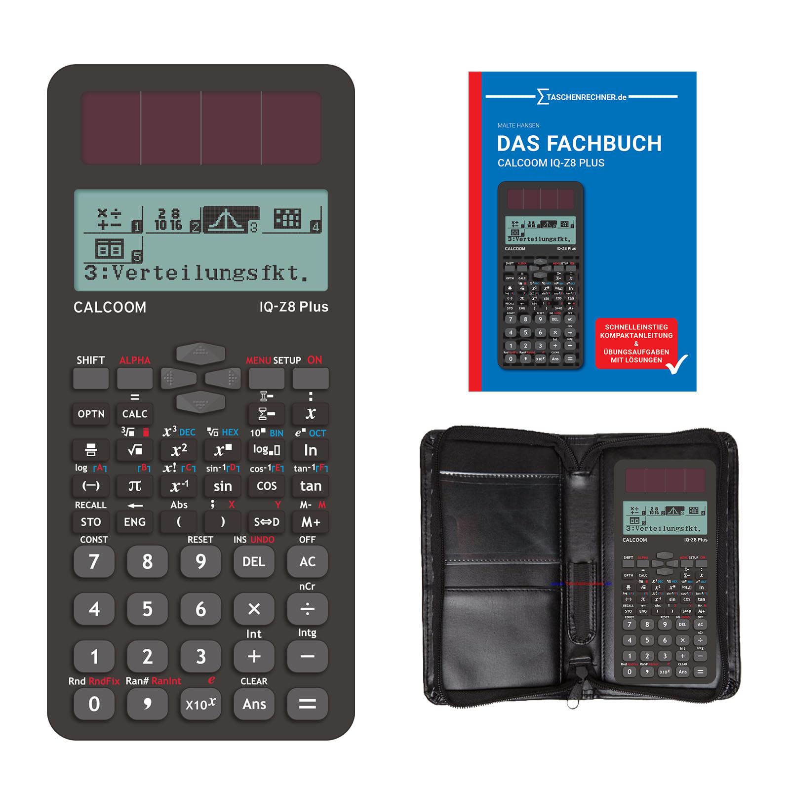 CALCOOM IQ Z8 Plus + 5 Jahre Garantie + Schutztasche + Fachbuch (NACHFOLGER des IQ-Z8)