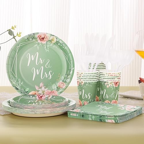 Miniatura 7 de Decoraciones de despedida de soltera, sirve 24 platos de despedida de soltera y juegos de servilletas, decoraciones de despedida de soltera,