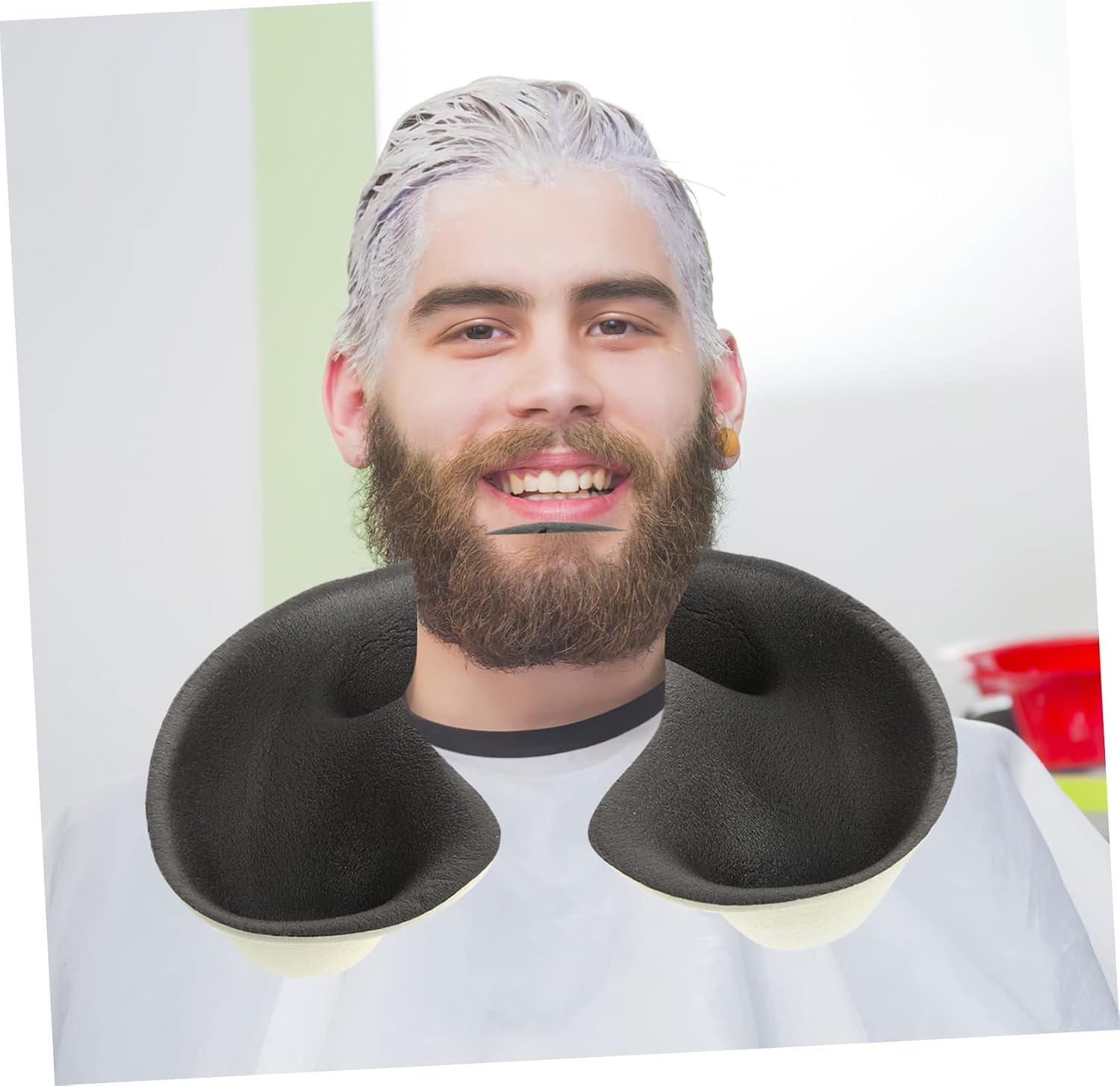 4pcs Hair Washing Perming Tray Professional Hair Color Neck Tray for Salon Home Use Essential Barber Supply