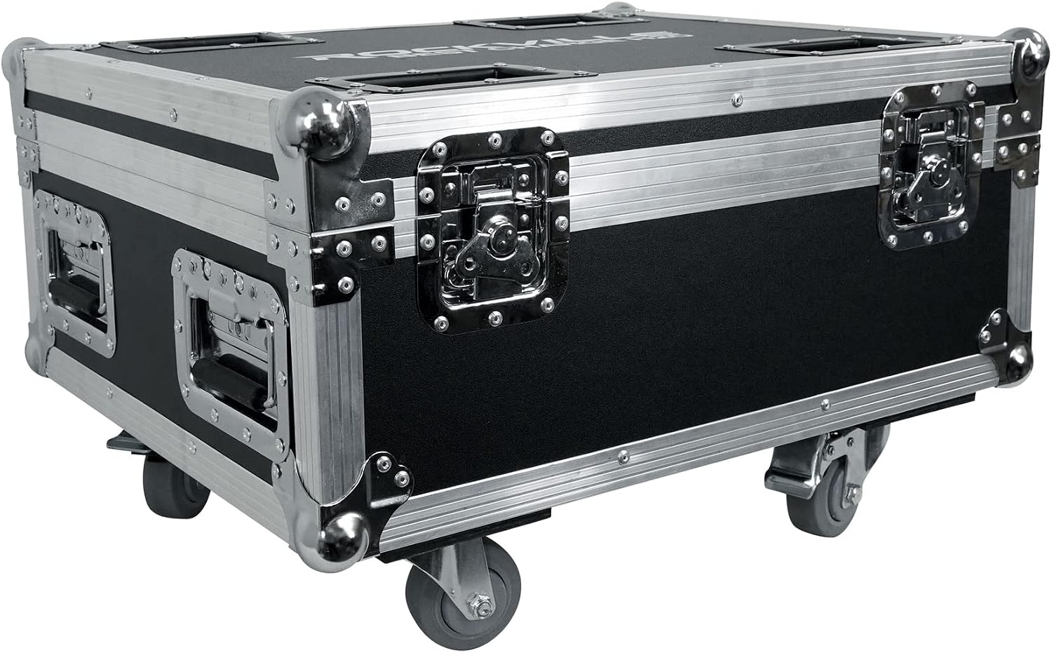 Rockville Best Charge H2O Charging Case For (6) Best Par H2O Lights, Stackable, Built-In Wheels, Durable Aluminum/Plywood Design, For DJs And Event Lighting