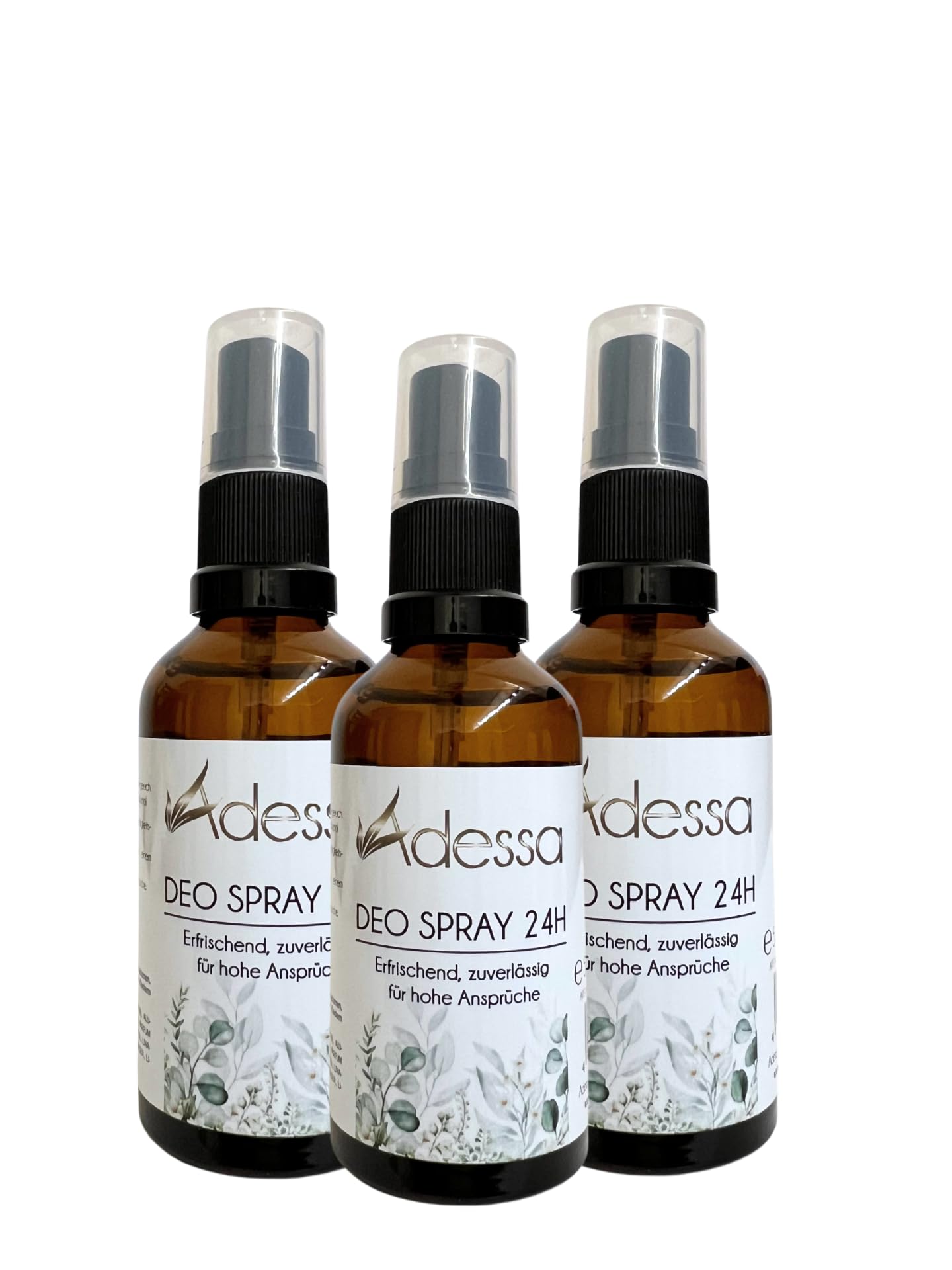 Adessa Deo Spray 24h, 150 ml, 3er Set, Unisex Deodorant mit Aloe Vera und Panthenol