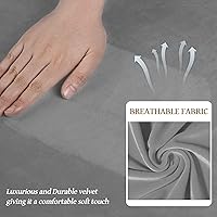 Vista 112 de WEERRW Fundas de terciopelo para sofá de 2 cojines, fundas de sofá de felpa de terciopelo de lujo de alta elasticidad, con parte inferior elástica