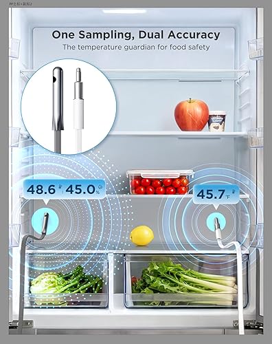 Miniatura 5 de GoveeLife Upgraded Smart WiFi Refrigerator Thermometer Digital with Freezer Alarm, Wireless Magnetic Fridge Thermometer with Notification, LCD
