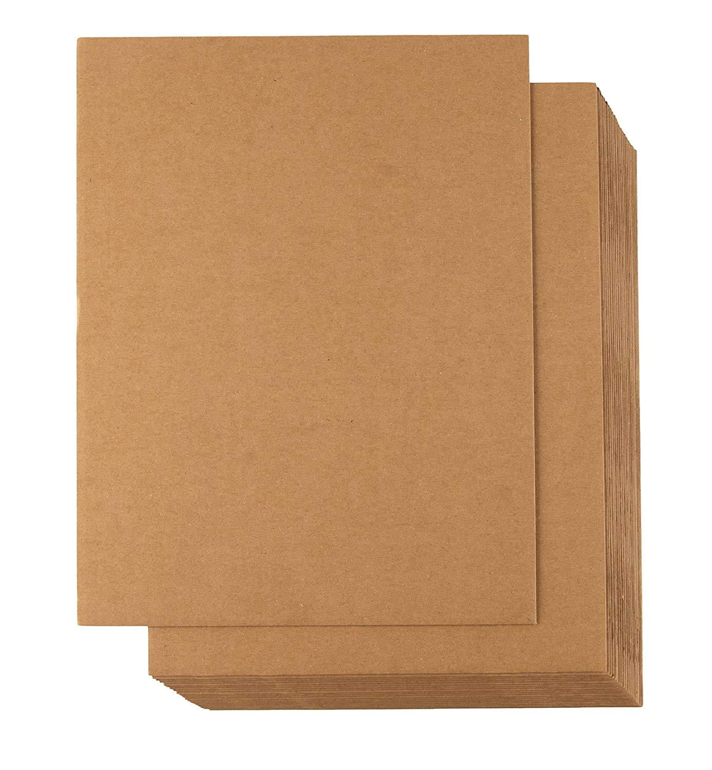 MECHDEL Corrugated Cardboard Sheets -Pack Flat Cardboard Sheets, Cardboard Inserts for Packing, Mailing, Crafts - Kraft Brown, 8.5 x 11 Inches (24)