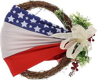 VALICLUD Americano Patriótico Grinalda Estados Unidos Independência Dia Guirlanda pingente pendurado