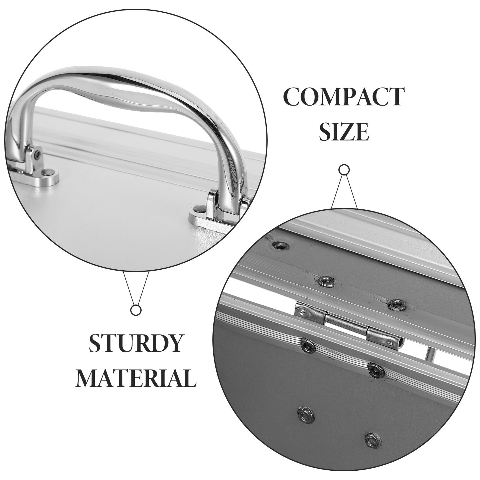 Healeved Valise en Métal, Coffret à Outils Portable en Alliage D'aluminium, Argenté, à Code, Rigide et Protecteur, pour Camping et Randonnée
