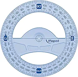Transferidor 360°/12cm, Maped, Geometric, 242360, Transparente