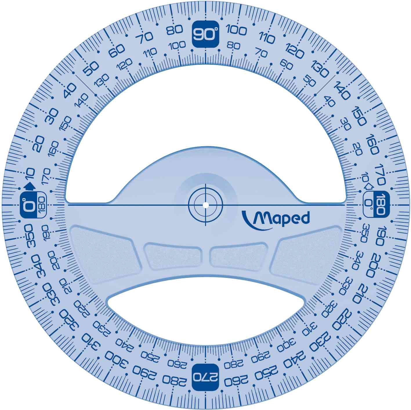 Maped 242360 Protractor – Protractors (Plastic, Transparent)