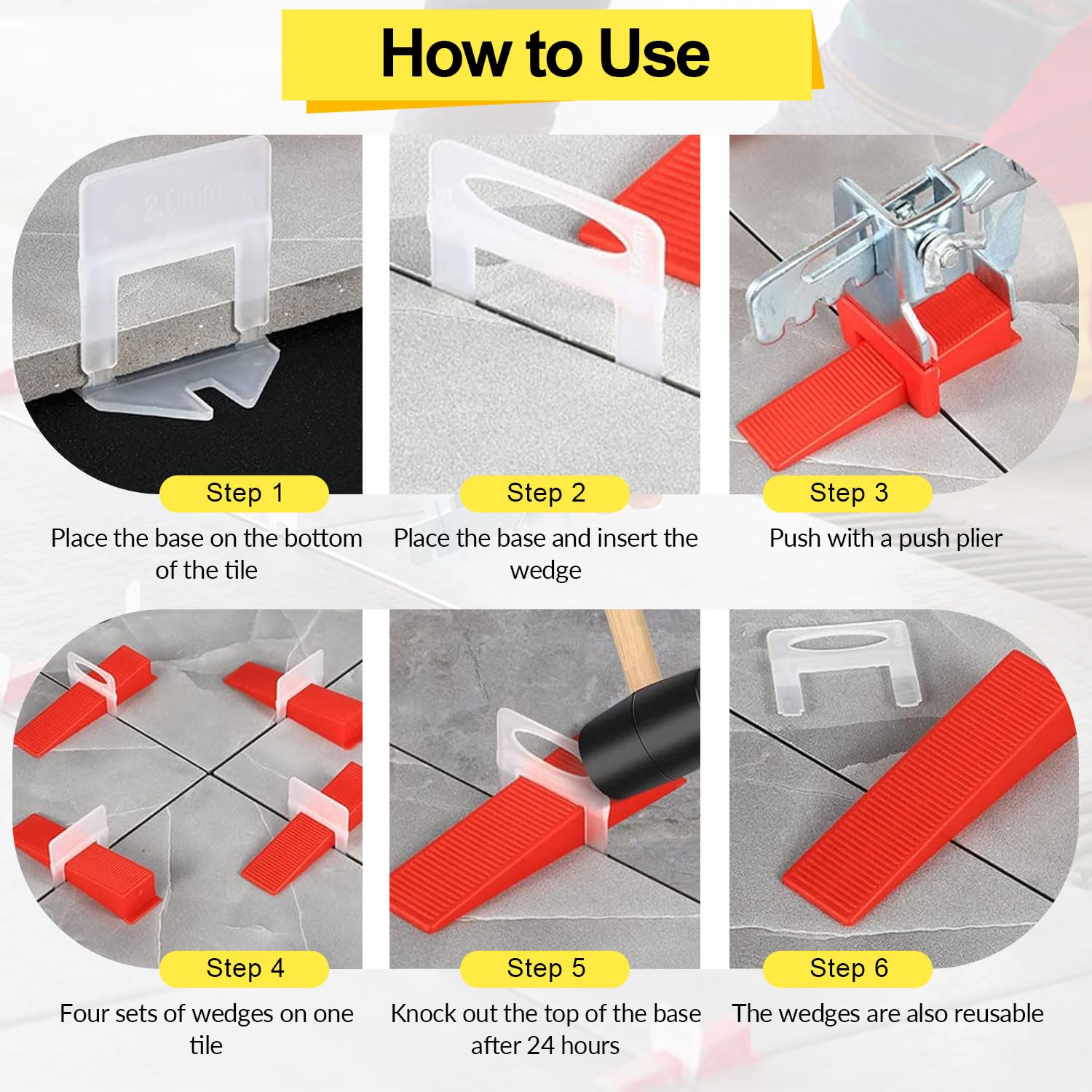 701 Pezzi 200 Cunei per Piastrelle 500 Distanziatori per Piastrelle Livellatori per Piastrelle Cunei Piastrelle Sistema di Livellamento per Piastrelle 2 mm Distanziatori per Piastrelle 2mm Pinza Cunei