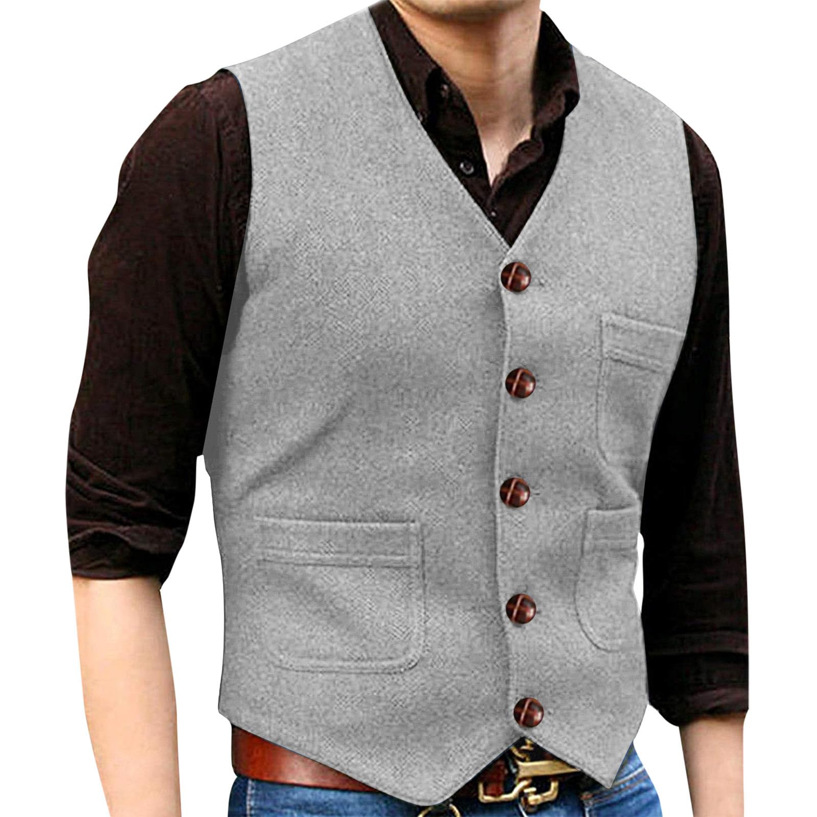Chaleco Mujer Moda Cardigan Exterior Masculino Chaqueta Elegante Traje Ceremonia Boda Formal