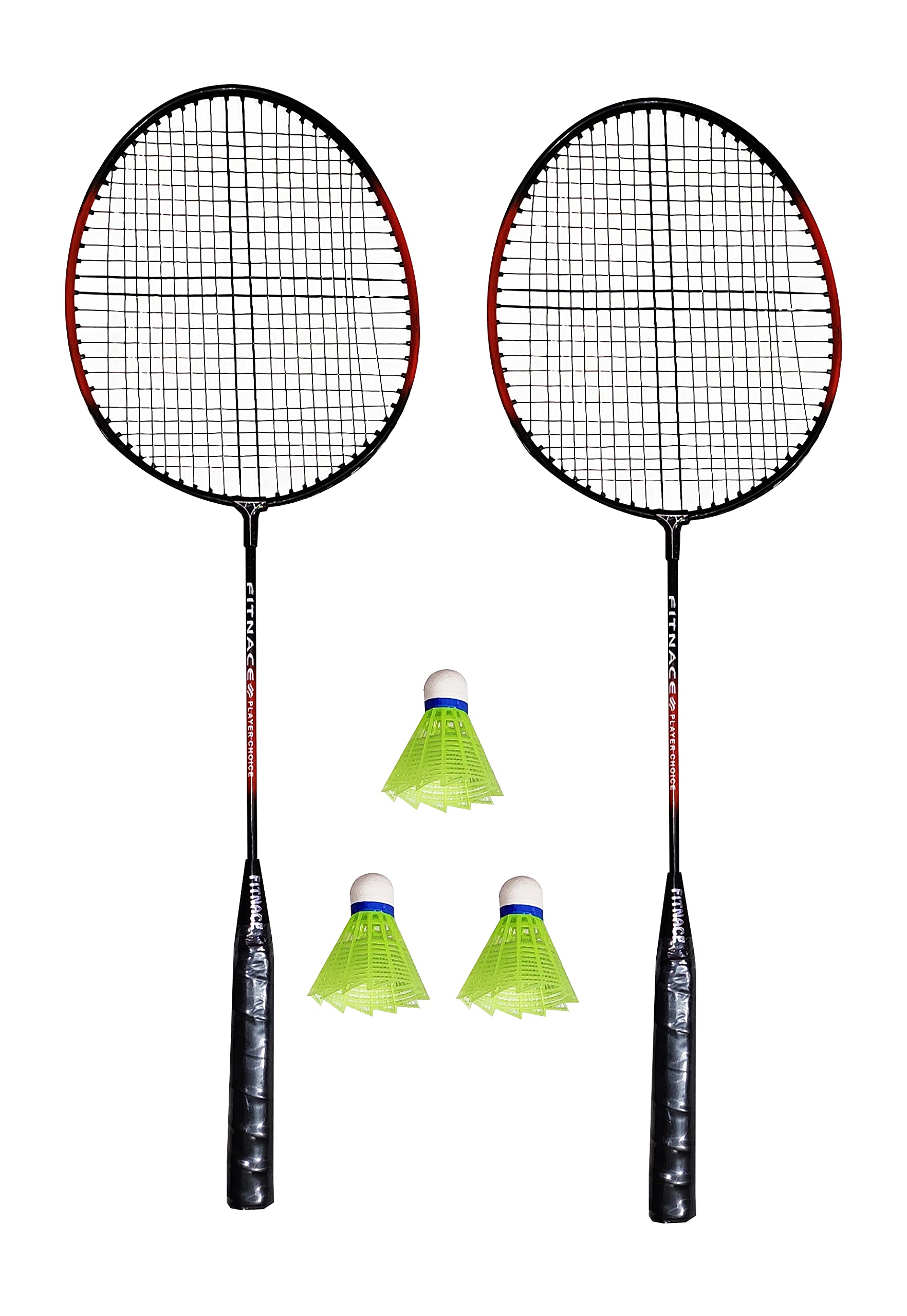 FITNACE ALLUMINIUM Badminton Racket Set of 2 PC with Free 3 PC Shuttle Cocks, Badminton Racquet 1 Pair Double Color (B098GJ6GCH) Amazon Price History, Amazon Price Tracker
