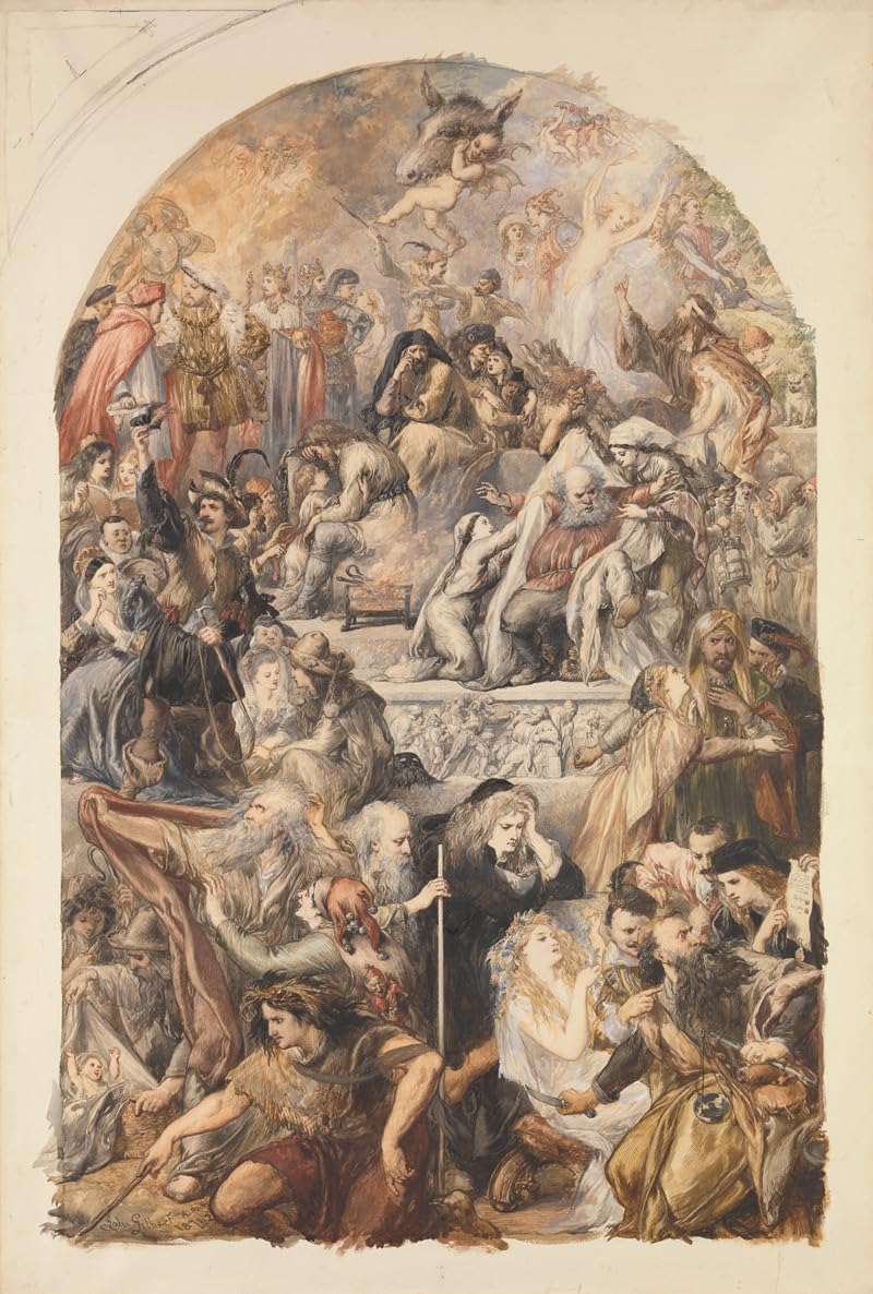 Apoteoza postaci Szekspira (1871) Plakat Drukowany przez Sir John Gilbert (24 x 36)