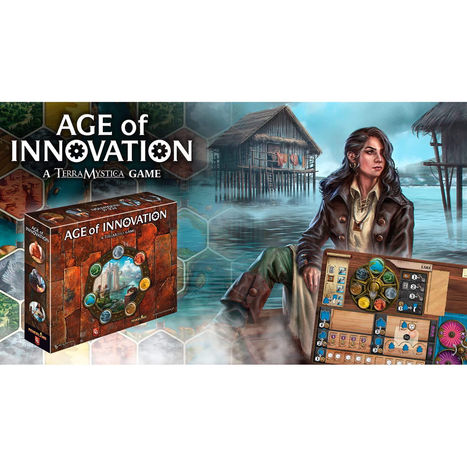 Capstone Games: Age of Innovation - A Terra Mystica Game Gioco da tavolo di strategia di fazione, età 14+, 1-5 giocatori, 40 minuti, versione inglese