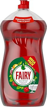 Fairy Clean and Fresh Washing Up Liquid Pomegranate and Grapefruit 1450ML, With Rich Formula For Sparkling Clean Dishes, Powerful Grease Cutting and Fantastic Fruity And Floral Scent : Amazon.co.uk: Health & Personal Care