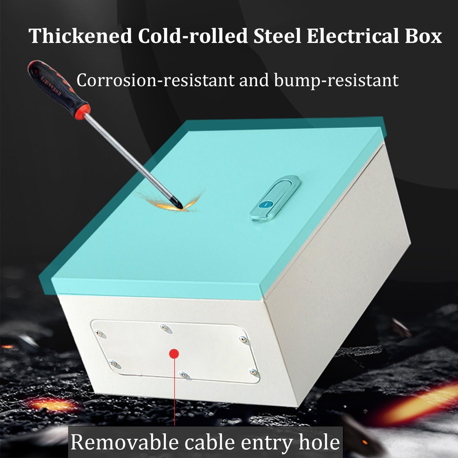 Cajas de pared para instalaciones electrónicas, El metal de acero de la caja de conexiones bloquea la valla exterior interior multisize(40x60x20cm)