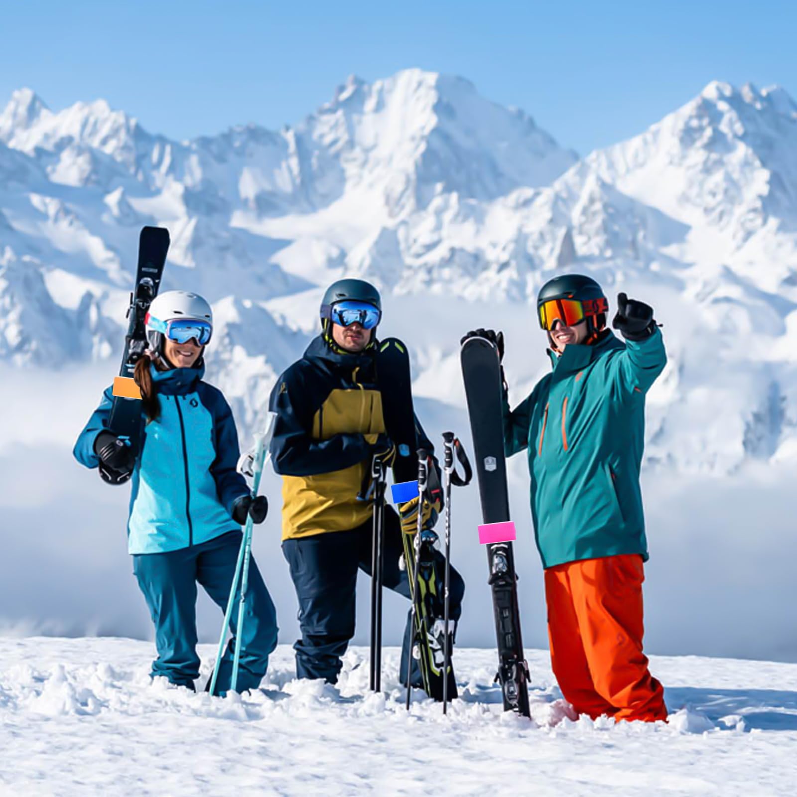 8 Stück Ski-Befestigungsbänder – Verstellbare Klettgurte Mit EVA-Polsterung, Für Skier, Stöcke & Mehr 8 Stück Ski-Befestigungsbänder – Verstellbare Klettgurte Mit EVA-Polsterung, Für Skier, Stöcke & Mehr