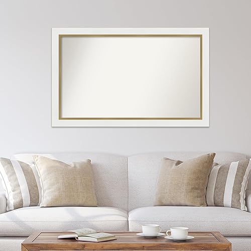 Miniatura 4 de Amanti Art Espejo personalizado, espejo de baño de oro blanco, espejo de pared o espejo de tocador de baño sobre el fregadero (32.25 x 51.25