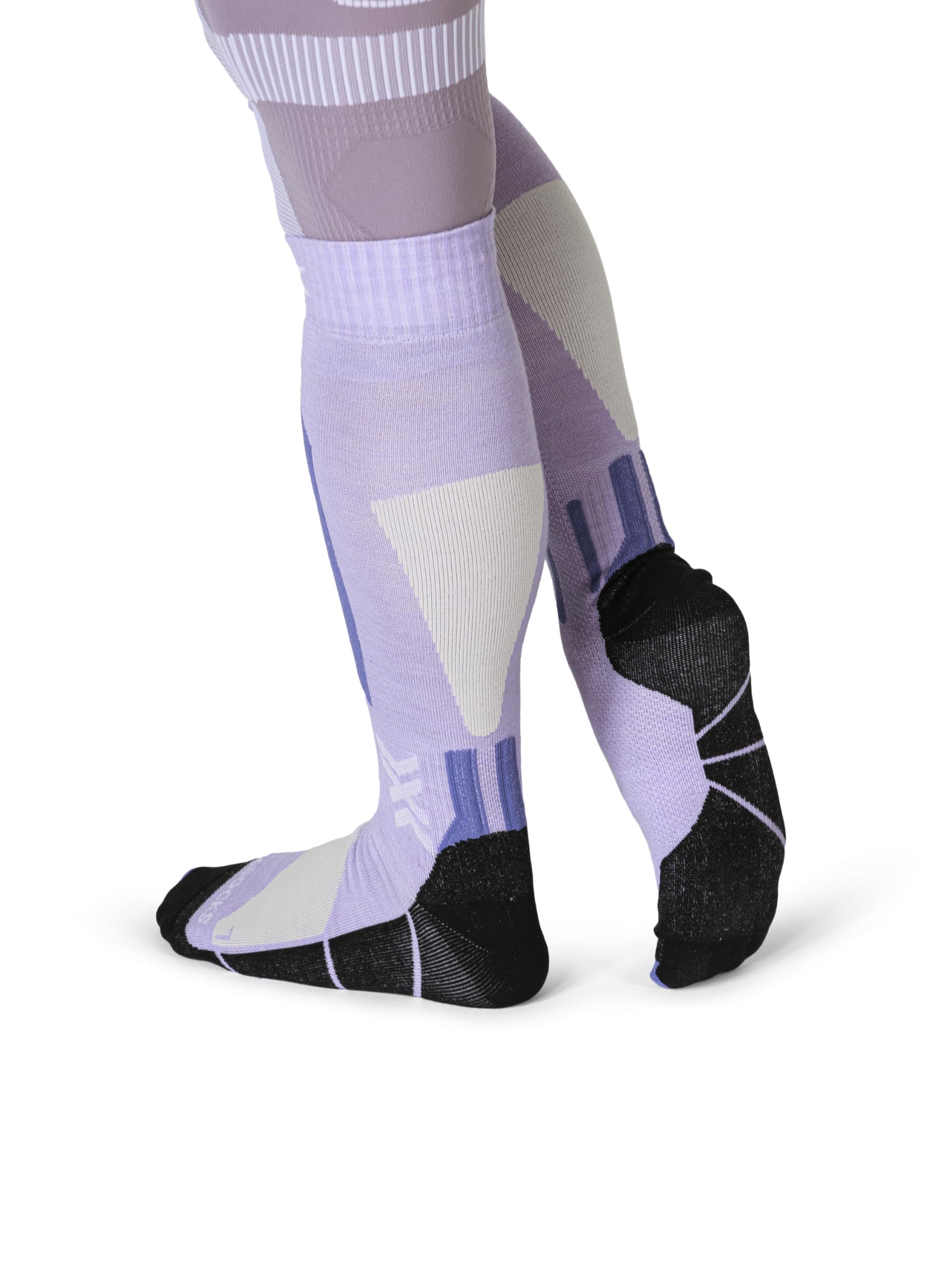 X-Socks Ski Discover Merino OTC - skarpety narciarskie zapewniające komfort i ciepło - opaska O-Ring zapewniająca bezpieczne dopasowanie i wsparcie - Seal Grey/Light Sand, 39-41