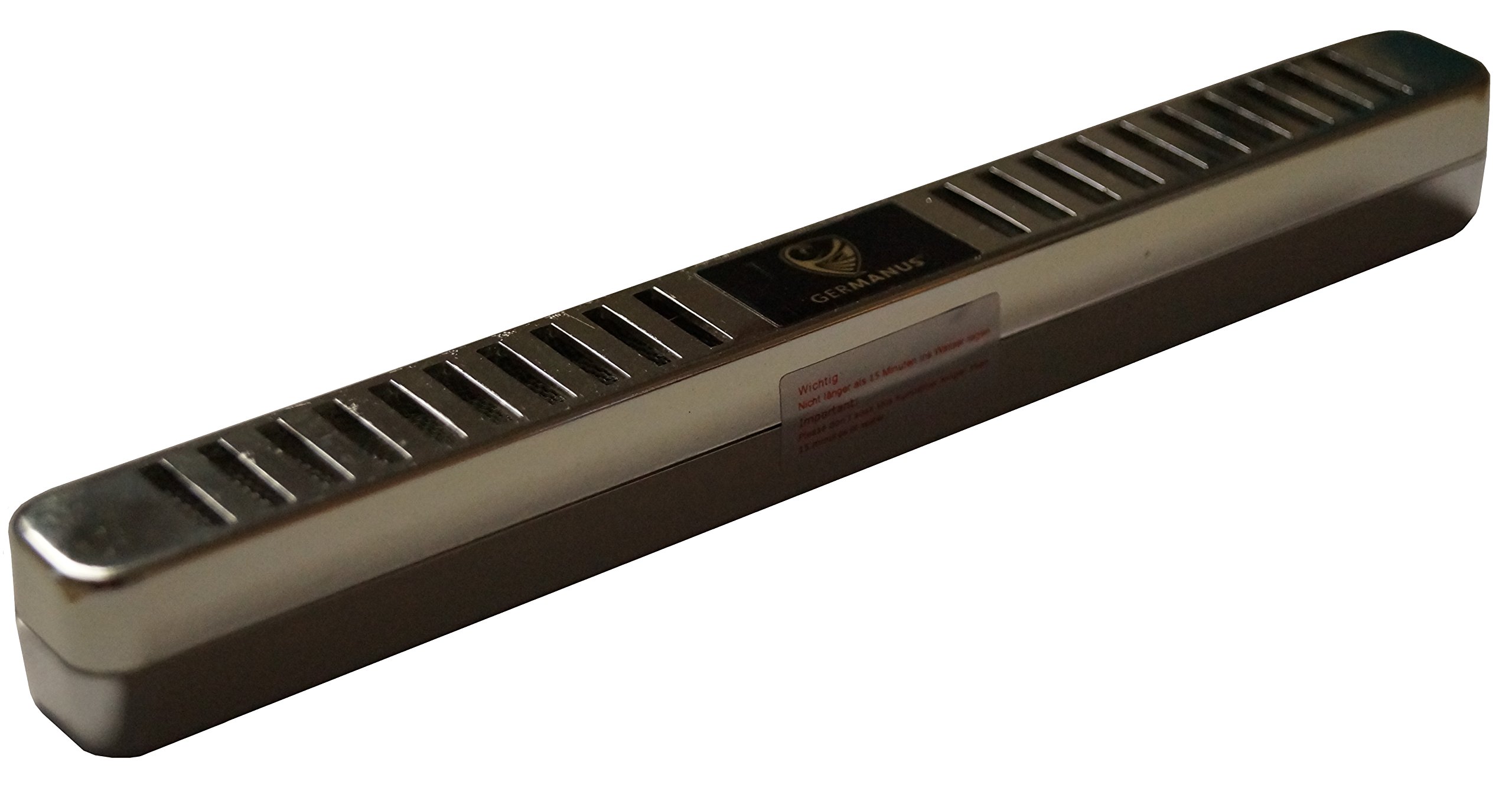 GERMANUS Humidor Cigar Humidifier, longish design, silver, with crystals