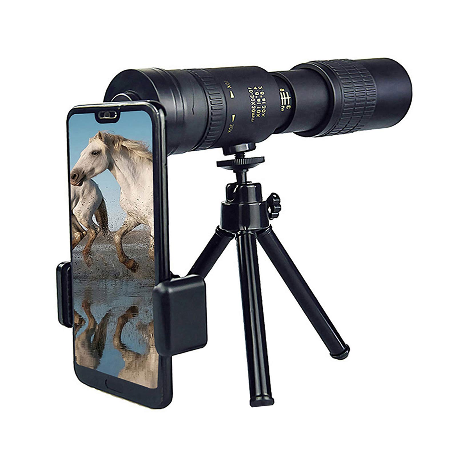 TOYOUNGUPHandheld Monocular Telescope For Mobile Phone 10-300×40 High Power Hd Professional Portable Telescope Waterproof Optical Glass Telephoto Lens For Samsung Iphone