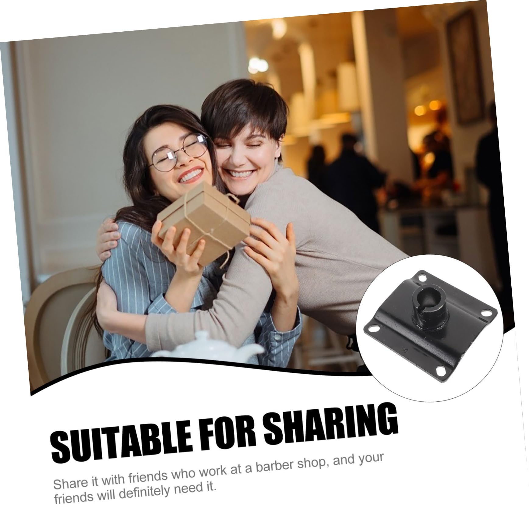 Kichvoe Sturdy Salon Chair Connector for Hydraulic Chair Replacement Base Bracket for Barber Chair Accessories Compatible with Hair Stylist Equipment