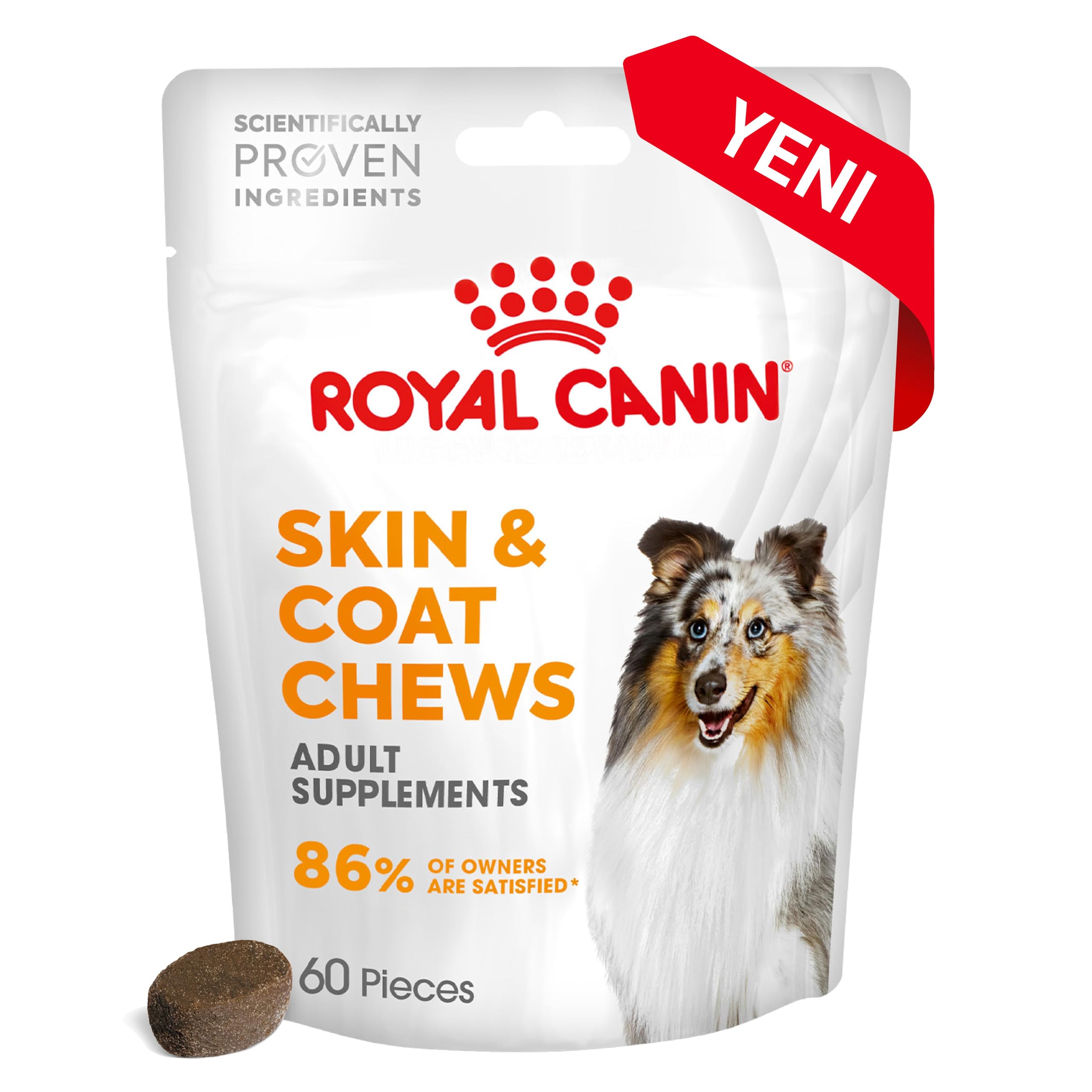 Skin&Coat Chews Yetişkin Köpekler İçin Deri ve Tüy Sağlığını…