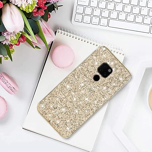 Miniatura 7 de Funda compatible con Huawei Mate 20 con purpurina a prueba de golpes, funda para teléfono Huawei Mate 20, TPU suave brillante y policarbonato de