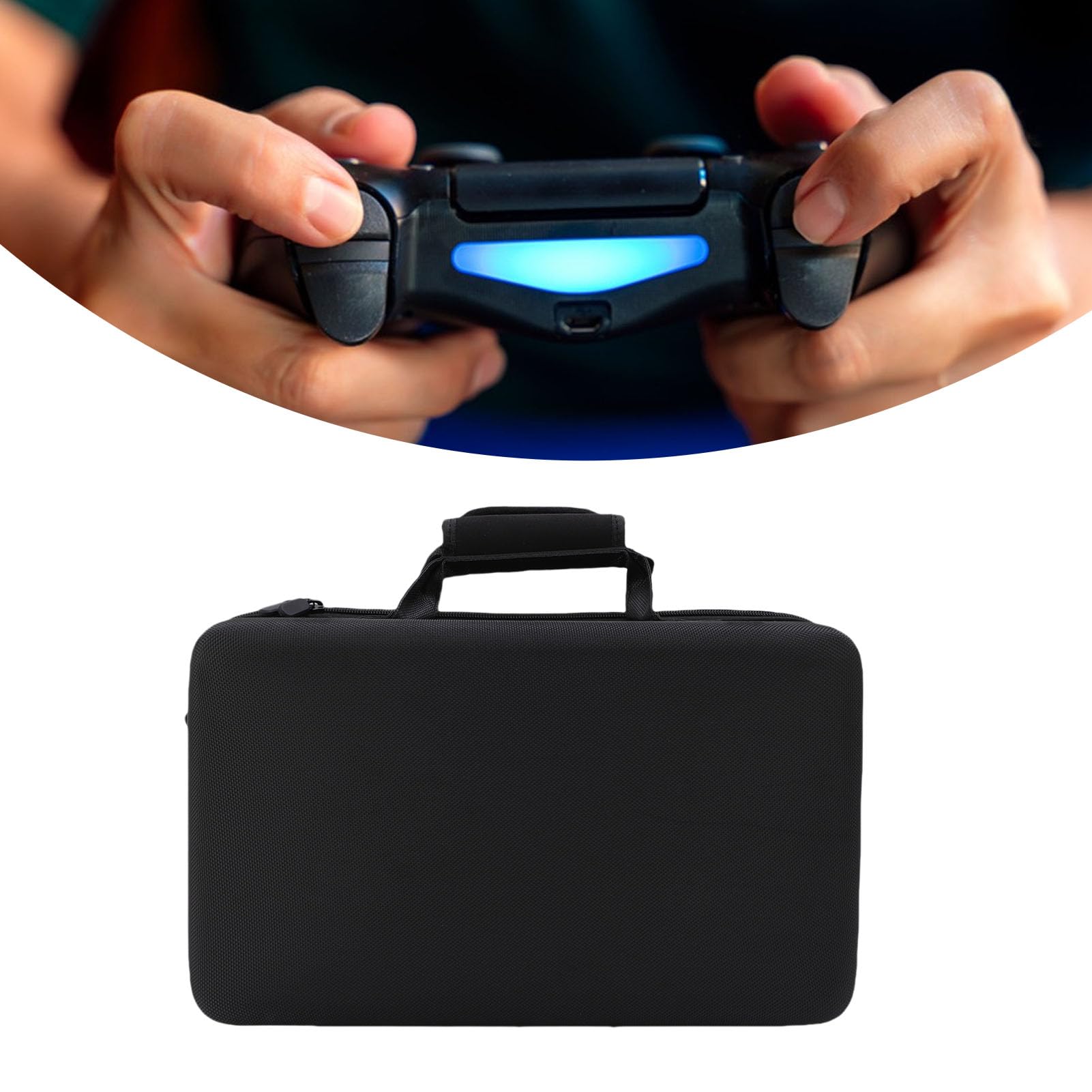 aqxreight Estuche de Viaje Delgado y Rígido para Consola de Juegos Doméstica Bolsa de Transporte Protectora con Gran Almacenamiento, Correa y Diseño a Prueba de Golpes para Controladores Accesorios,