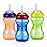 Nuby No-Spill Sippy Cup with Flex Straw - (3-Pack) 10-Ounce Bottles - Sippy Cups for Toddlers 12+ Months - Neutral Color Training Cups for Toddlers