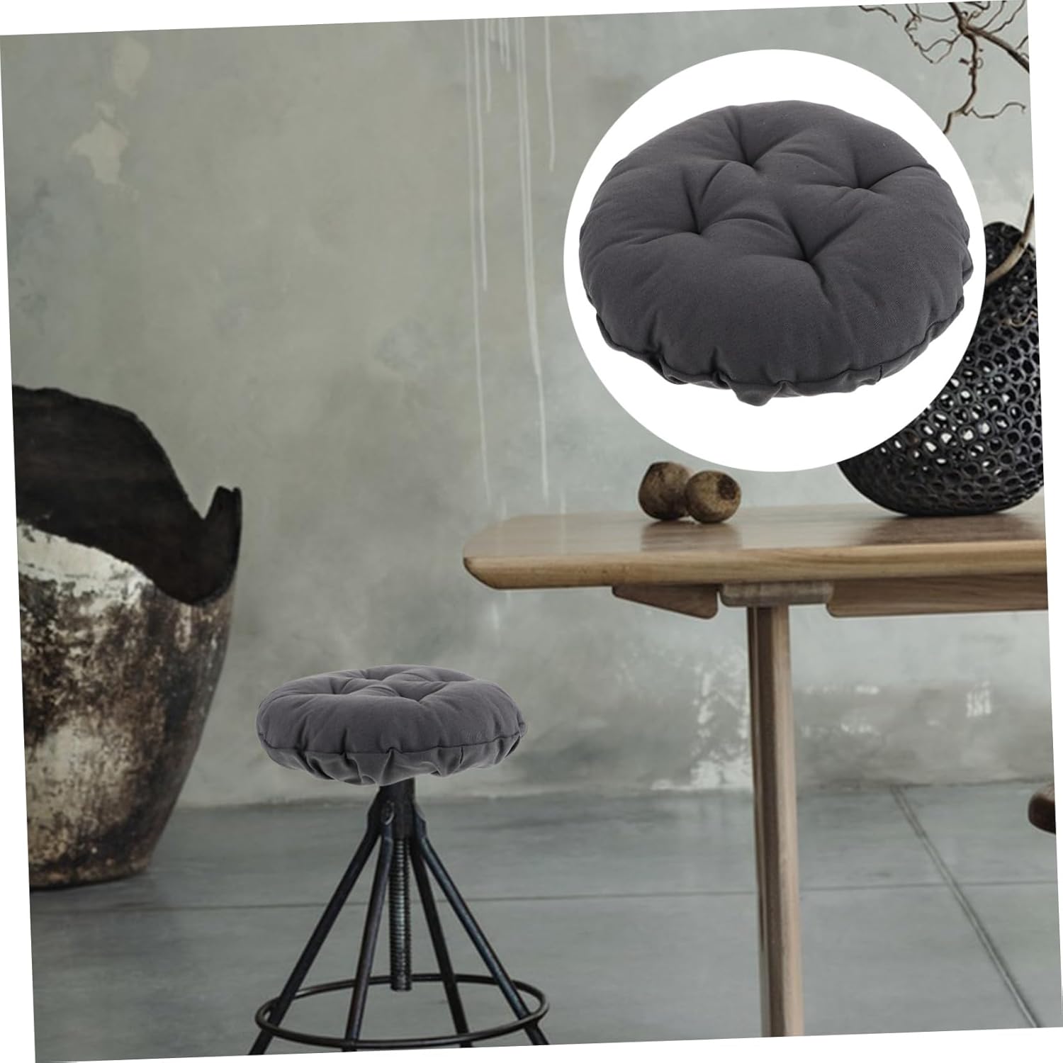 Round Barstool Cushion Padded Elastic Band Seat Cover for Wooden Metal Stools Washable Design Diameter for Comfortable Seating Home Bar