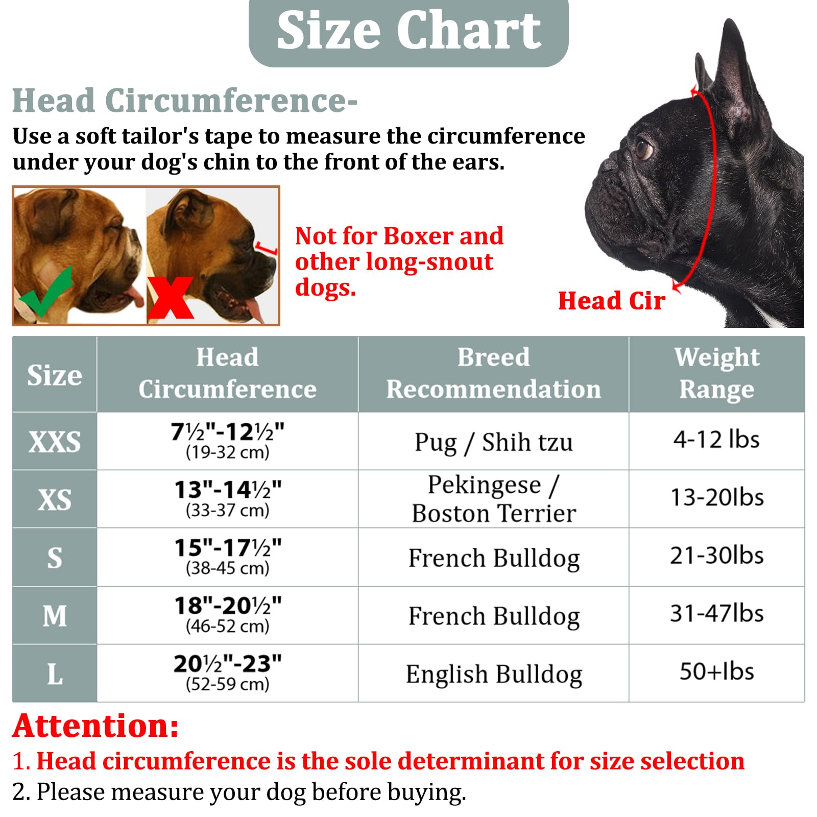 Mayerzon Short Snout Dog Muzzle for French Bulldog with Full Pant Design to Prevent Eating Biting - Image 2