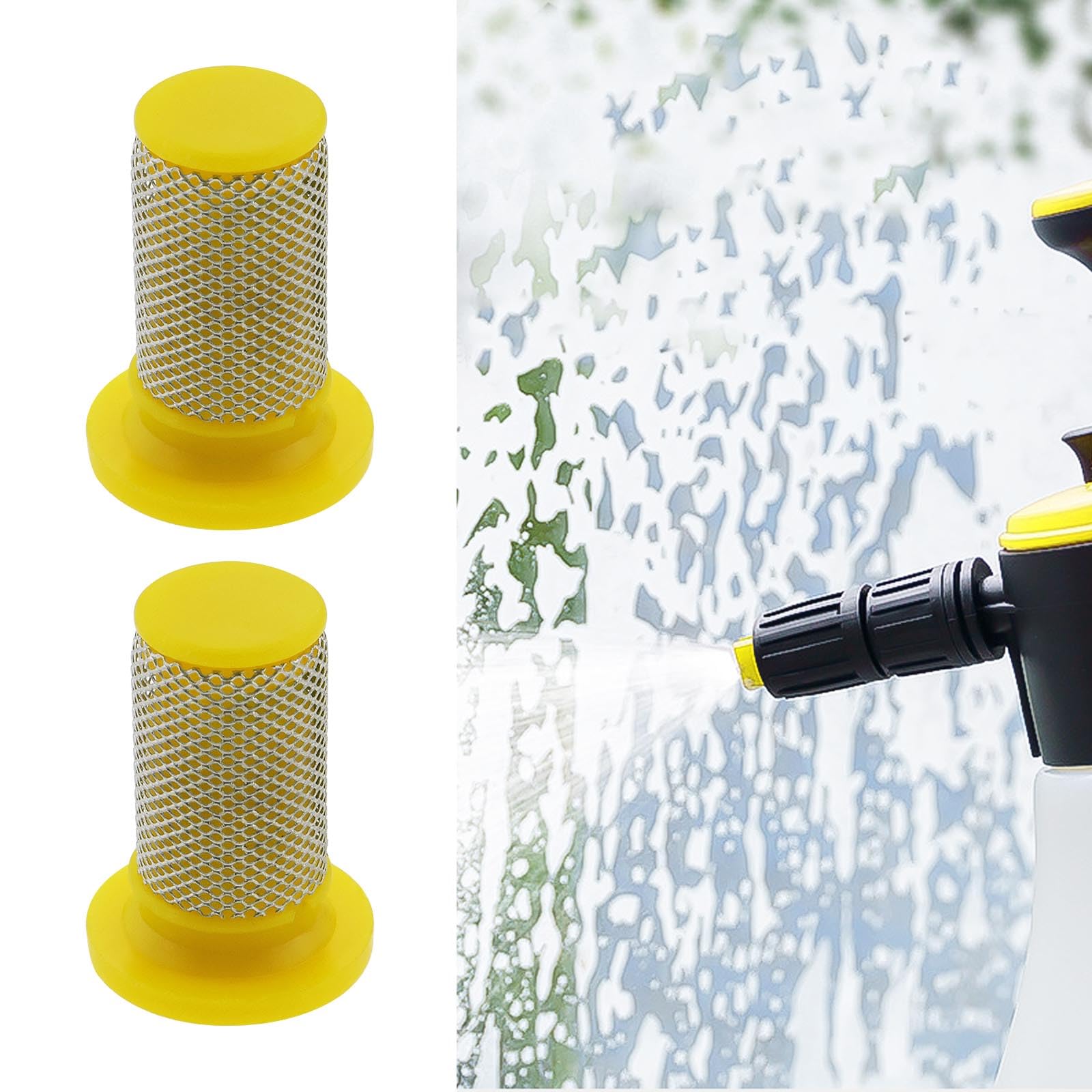 SG Store 10 Pezzi 100 Dimensioni Maglia Ugello Di Spruzzatura Giallo Filtri A Rete Filtri A Rete Cappello Superiore Per Spruzzatore A Zaino Spruzzatore PTO Macchine Per Marcatura Di Linee