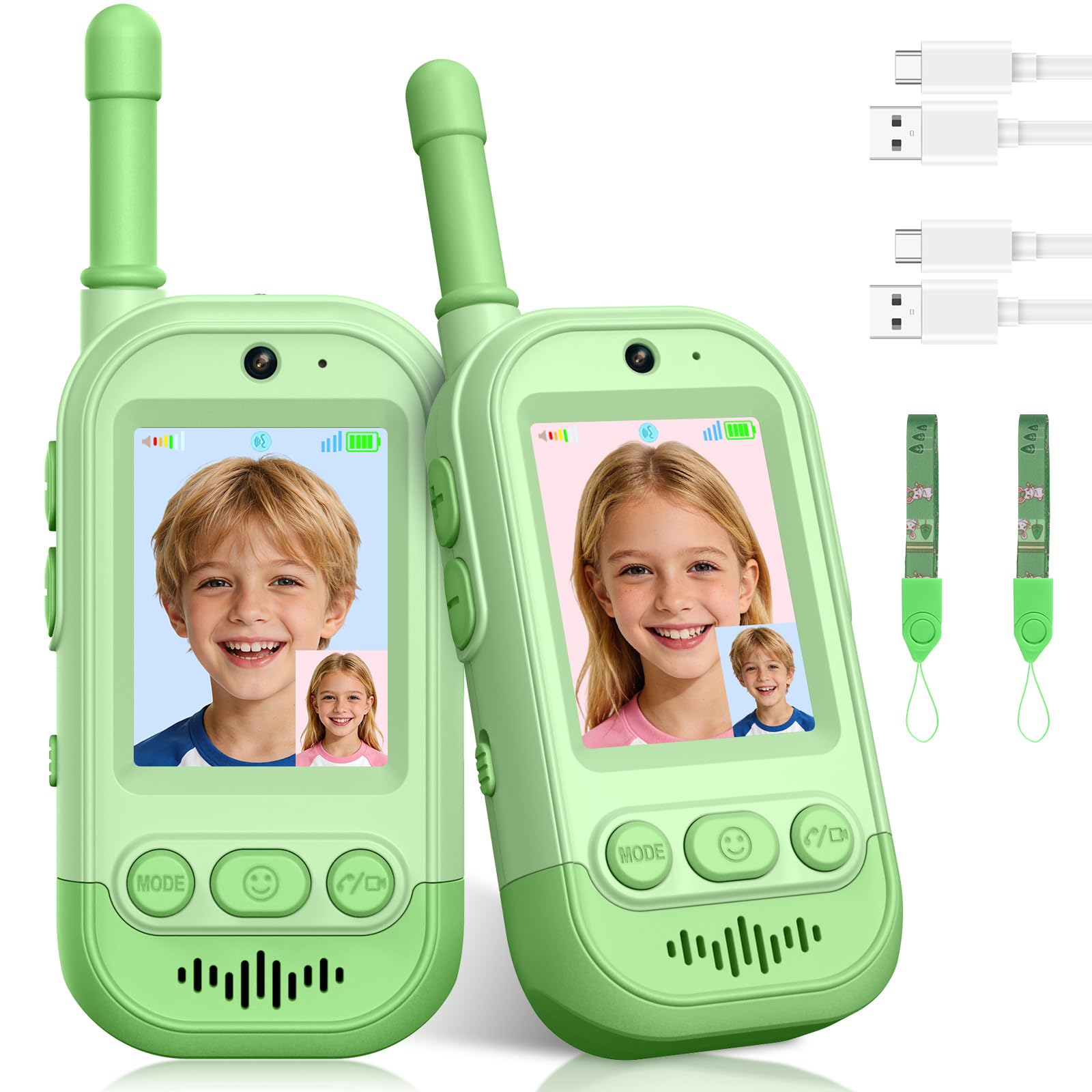 Gofunly Video Walkie Talkies Rechargeable for Kids, Toys for 3-8 Year Olds