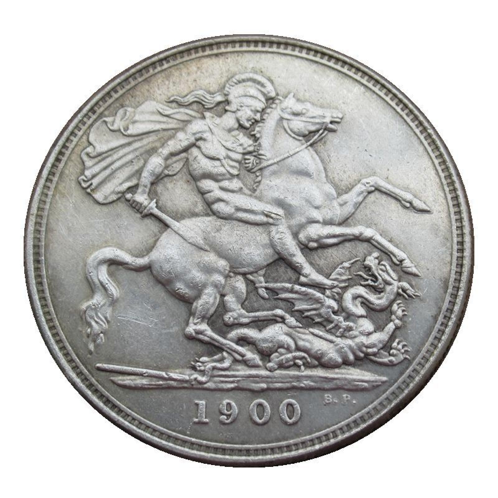 WLZQELVCF British 1 Crown 1893-1900 replica commemorative coin, 1900