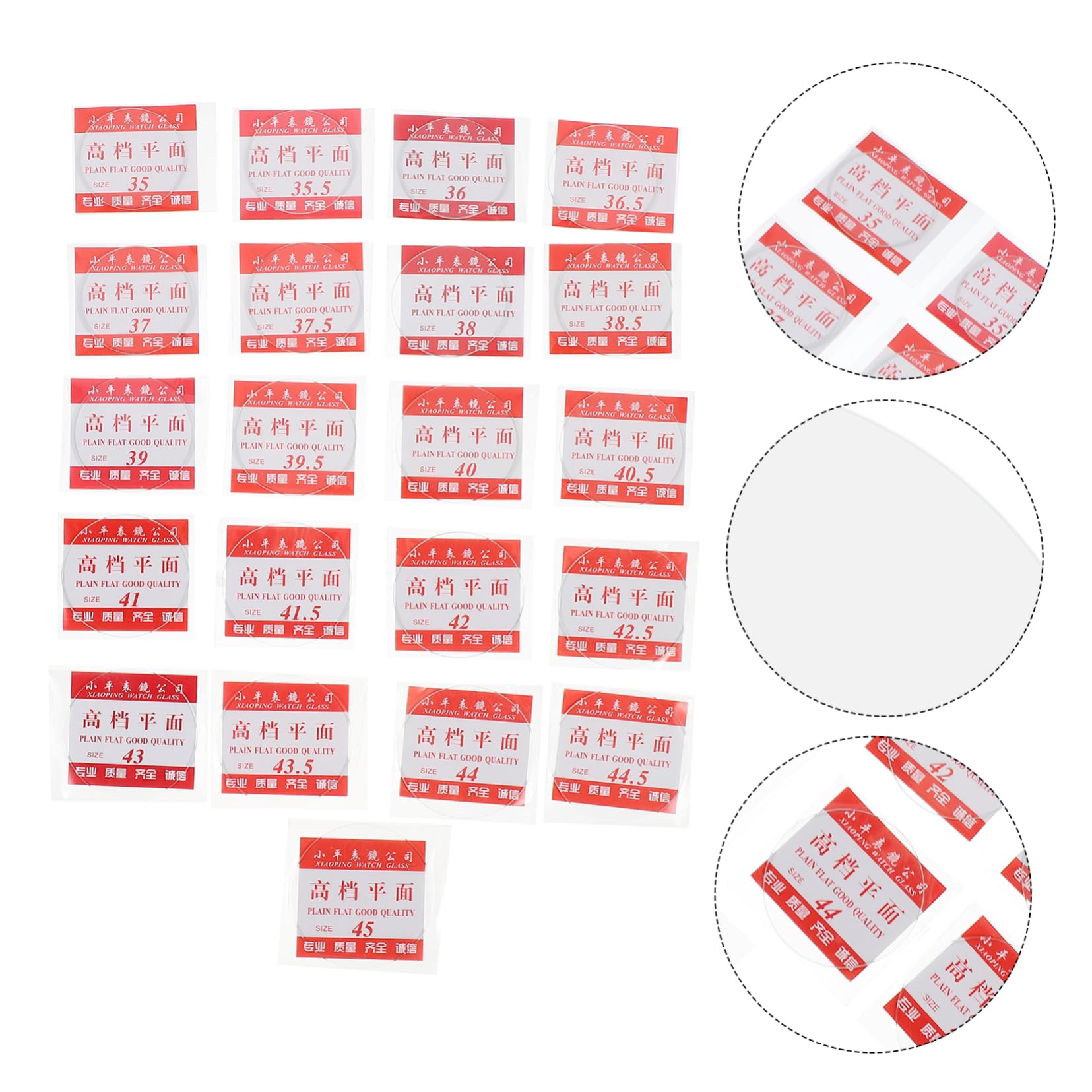 PACKOVE 63stücke Teiliges Transparentes Uhrglas Ersatzlinse Für Uhren Mit Hoher Kratzfestigkeit Flaches Design Geeignet Für Uhrenreparatur