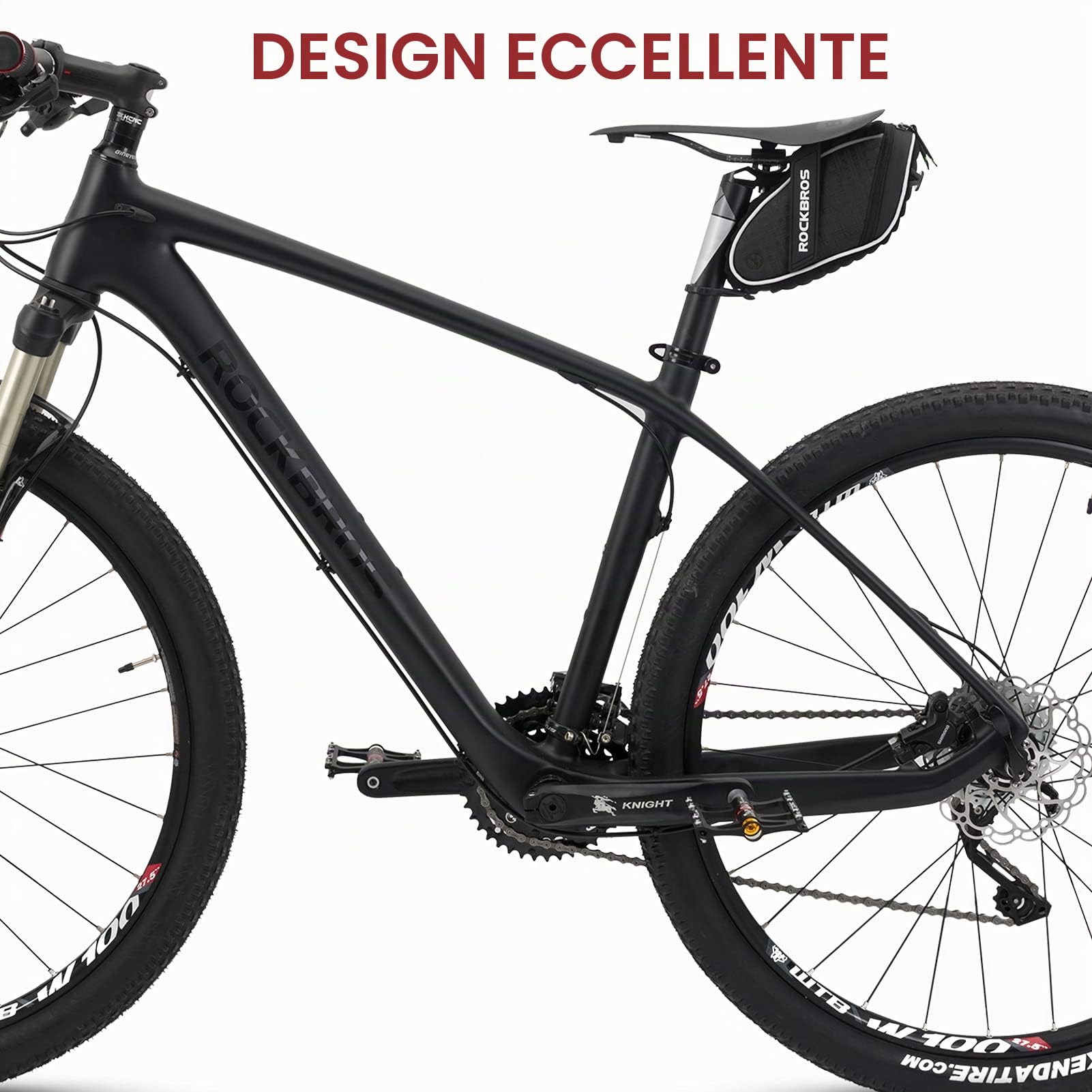 ROCKBROS Borsa Sella Bici Borsa da Sella Sottosella per Bicicletta MTB Bici da Corsa 1L Catarifrangente Ultraleggera